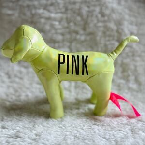 Victoria's Secret PINK | Yellow Holographic Mini Dog | 2013 Retired VS Plushie